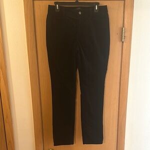 Talbots Petites Women’s Heritage Velvet Straight Leg Pants Black Size 8P Petite